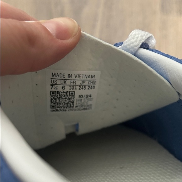 Womens adidas Gazelle Indoor Athletic Shoe - Blue Fusion White Gold Metallic - Picture 11 of 11